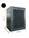 Coffret 19" 6U 600x600 Easy Poz AV Ajourée - C19666PA - dfiplus