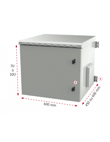 Coffret IP55 19" 7U 600x450 - C19557645 - dfiplus