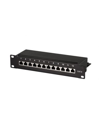 Panneau 10" 1U 12 Ports CAT6 S-FTP - PA10112C6 - dfiplus