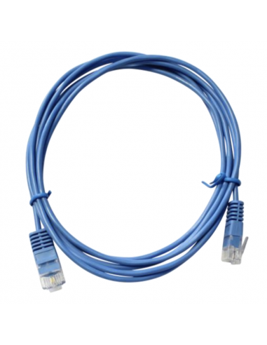 Cordon Patch Téléphonique 2 PaireS UTP Bleu 1m - C45U2B1 - dfiplus