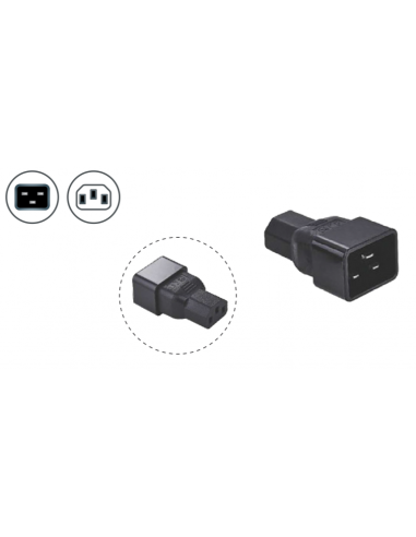 Adaptateur C20 - C13 Noir - AC20C13N - dfiplus