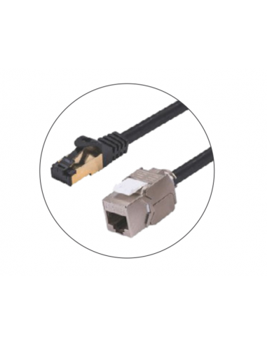 Cordon RJ45 Consolidation MF CAT 6A S-FTP Noir - CCMF6ASFTP - dfiplus