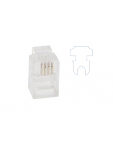 Plug RJ9 4P4C UTP CAT3 Multibrin - PRJ94P4C - dfiplus