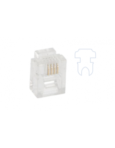 Plug RJ11 6P4C UTP CAT3 Multibrin - PRJ116P4C - dfiplus