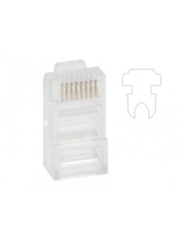 Plug RJ45 8P8C UTP CAT5e Multibrin PR - P45U5EPR - dfiplus