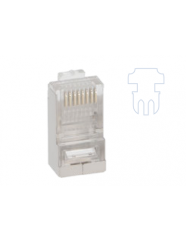 Plug RJ45 8P8CS FTP CAT5e Monobrin PR - P45F5ERR - dfiplus