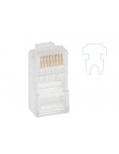 Plug RJ45 8P8C UTP CAT6 Multibrin PR - P45U6PR - dfiplus