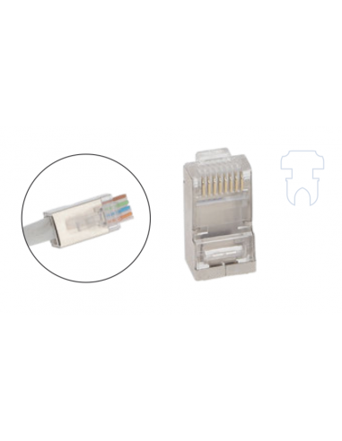 Plug RJ45 8P8CS FTP CAT6 Multibrin Easy PR - P45F6EPR - dfiplus