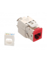 Noyau RJ45 CAT6A Blindé FTP Rouge - N45C6AFR - dfiplus