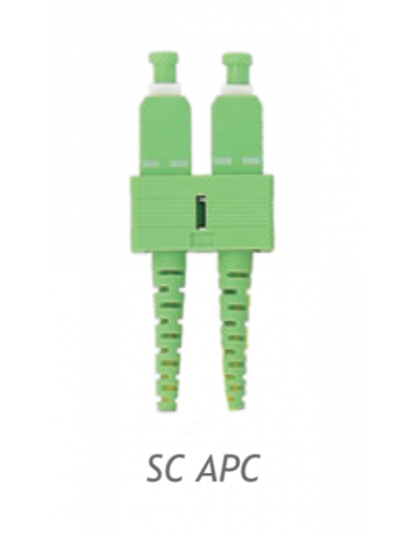 Jarretière OS2 SC APC-SC APC Duplex Monomode Jaune 50cm - JD2SCASCA - dfiplus