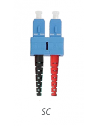 Jarretière OS2 SC-SC APC Duplex Monomode Jaune 50cm - JD2SCSCA - dfiplus