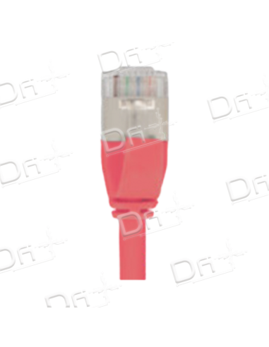 Cordon RJ45 SLIM LSZH CAT 6A 500 Mhz S/FTP Rouge - CS6ASFTPR - dfiplus