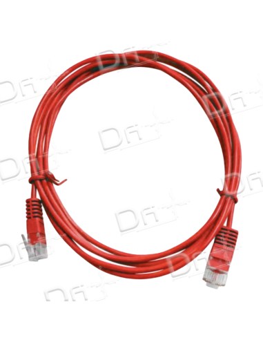 Cordon Patch Téléphonique 1 Paire UTP Rouge 0,5m - C45UR05 - dfiplus