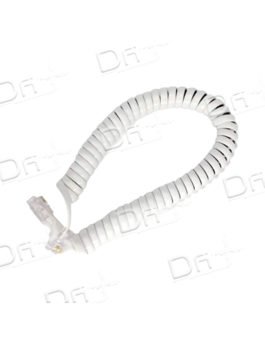 Cordon Combiné RJ9 3&3Cm Blanc 1m - CC933B1 - dfiplus