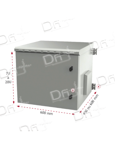 Coffret IP55 19" 9U 600x450 - C19559645 - dfiplus