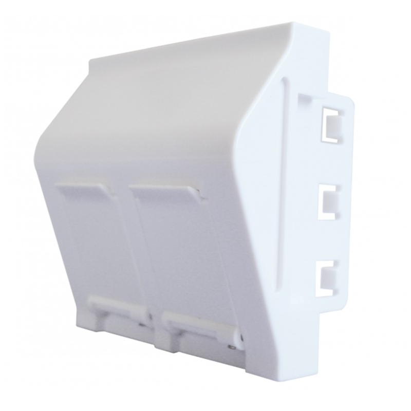 Face avant 45x45 45 degrés 2 ports Keystone - FA4545X2I - dfiplus