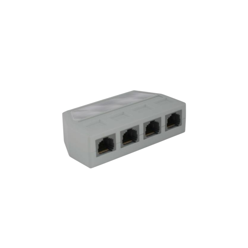 Quadrupleur RJ45 UTP P – P 1F-2F Monobloc - QHU5FP - dfiplus