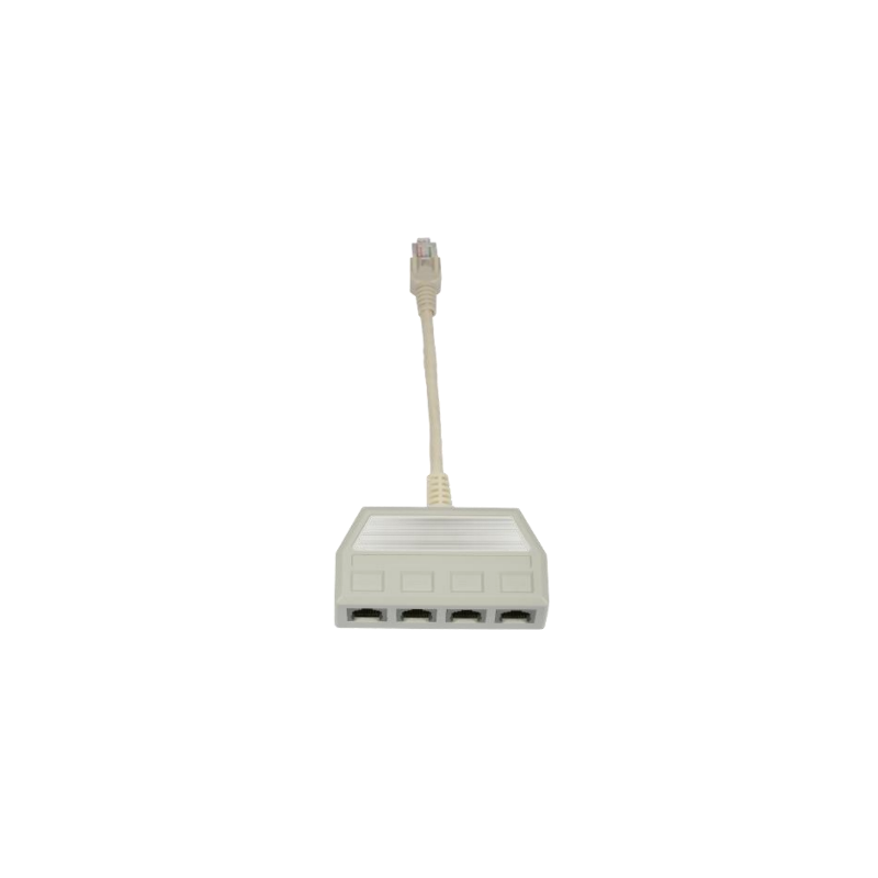 Quadrupleur RJ45 UTP P – P 1M-2F Monobloc 20 cm - QHU1M4F - dfiplus