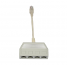 Quadrupleur RJ45 UTP P – P 1M-2F Monobloc 20 cm - QHU1M4F - dfiplus