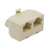 Doubleur en T RJ45 UTP 1M-2F Monobloc - CURJ452F1M - dfiplus