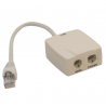 Filtre ADSL RJ45 vers RJ12 & RJ45 - FADSL1245 - dfiplus